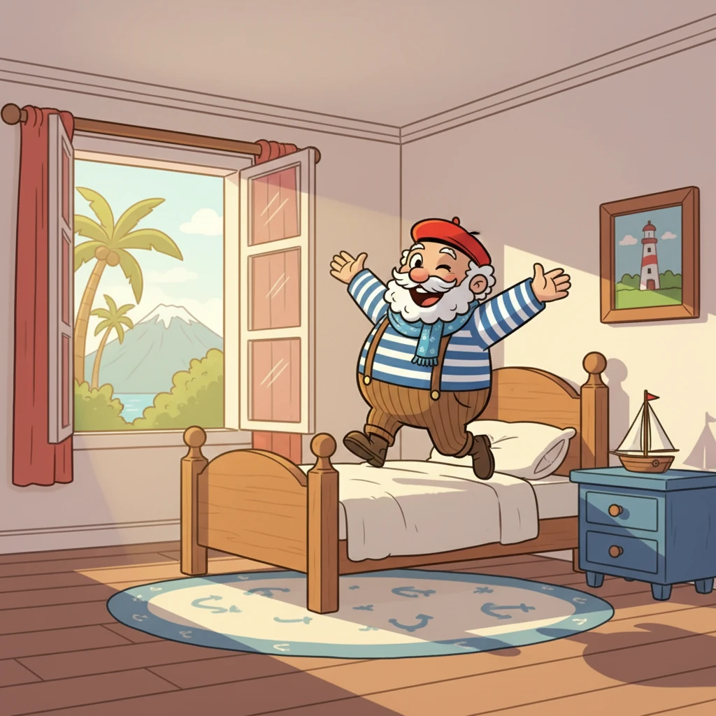 Tobi se réveille dans sa belle maison, le soleil inonde sa chambre. Il saute du lit, impatient de commencer une nouvelle journée pleine d'aventures à l'île de La Réunion. Son petit œil le gêne parfois, mais cela ne l'empêche pas de sourire.
