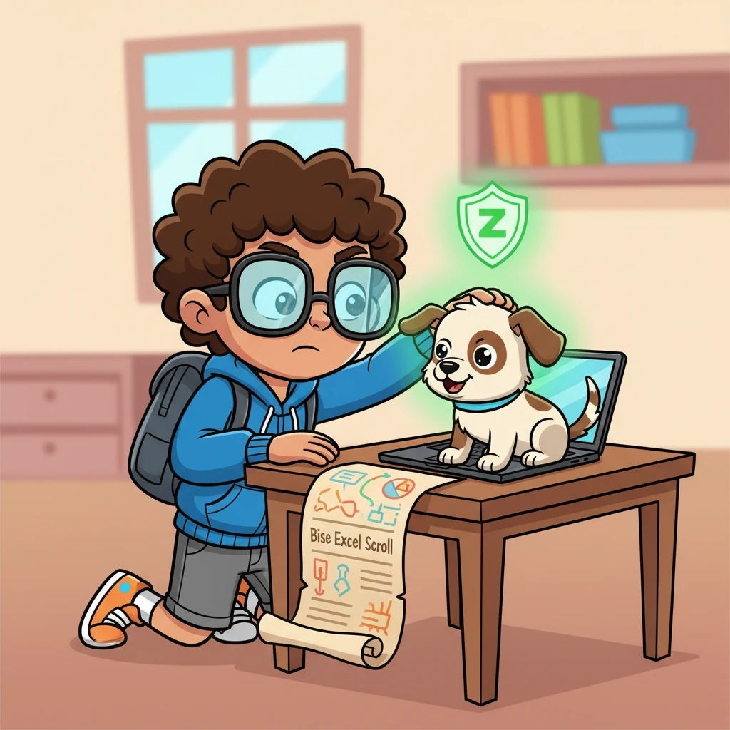 Pixel eagerly studied the scroll, then carefully followed its instructions to secure a playful laptop-puppy. With a gentle tap and a quick swish, the Zscaler Shield glowed around the puppy, and MDM gave it a reassuring pat, making it wag its digital tail.