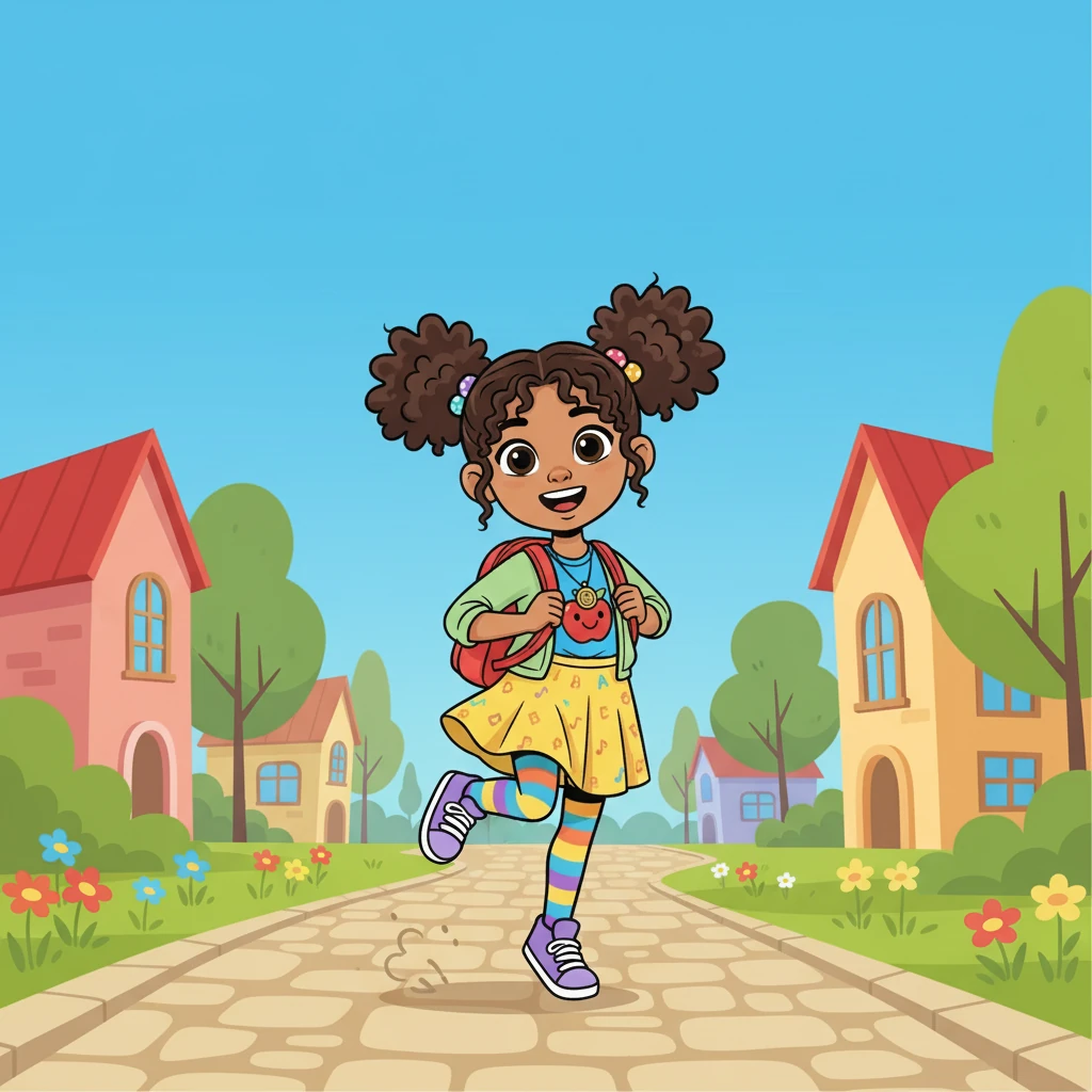 Ayanat, a bright-eyed girl with a warm smile, loved going to school in her hometown of Zhanakorgan. Every morning, she skipped down the path, eager for a day of learning. Her favorite subject was English, a language that opened up a world of stories and possibilities.