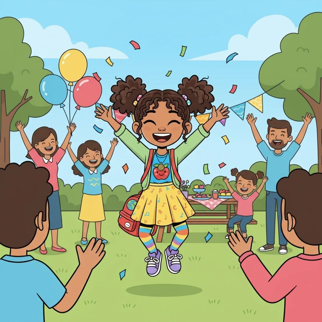 Ayanat's heart leaped with joy. She was going to England! The news spread quickly, and her family and friends celebrated her achievement with a joyous party.