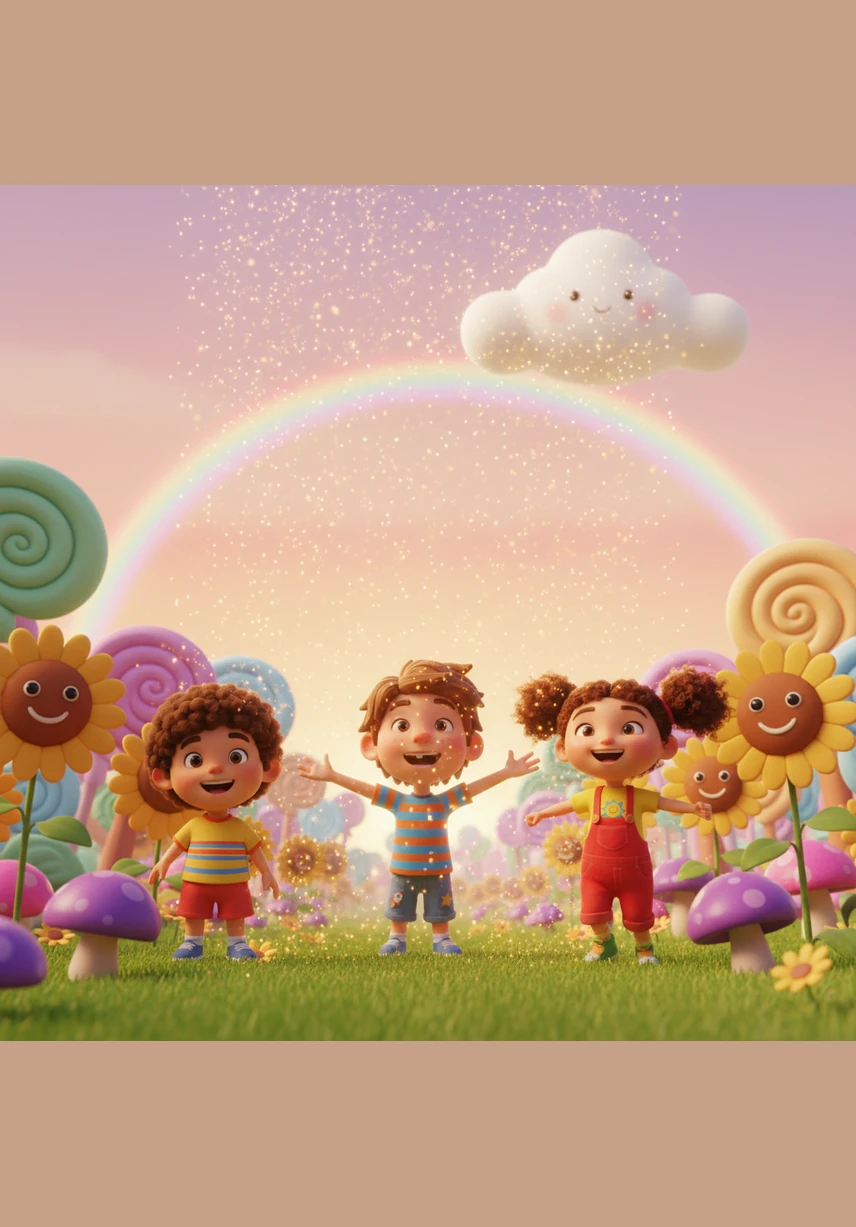 The golden sun begins to set, casting a warm glow over the tired but happy group. Leo waves goodbye to his friends, his heart full of the simple joy of a day spent playing under the summer sun.