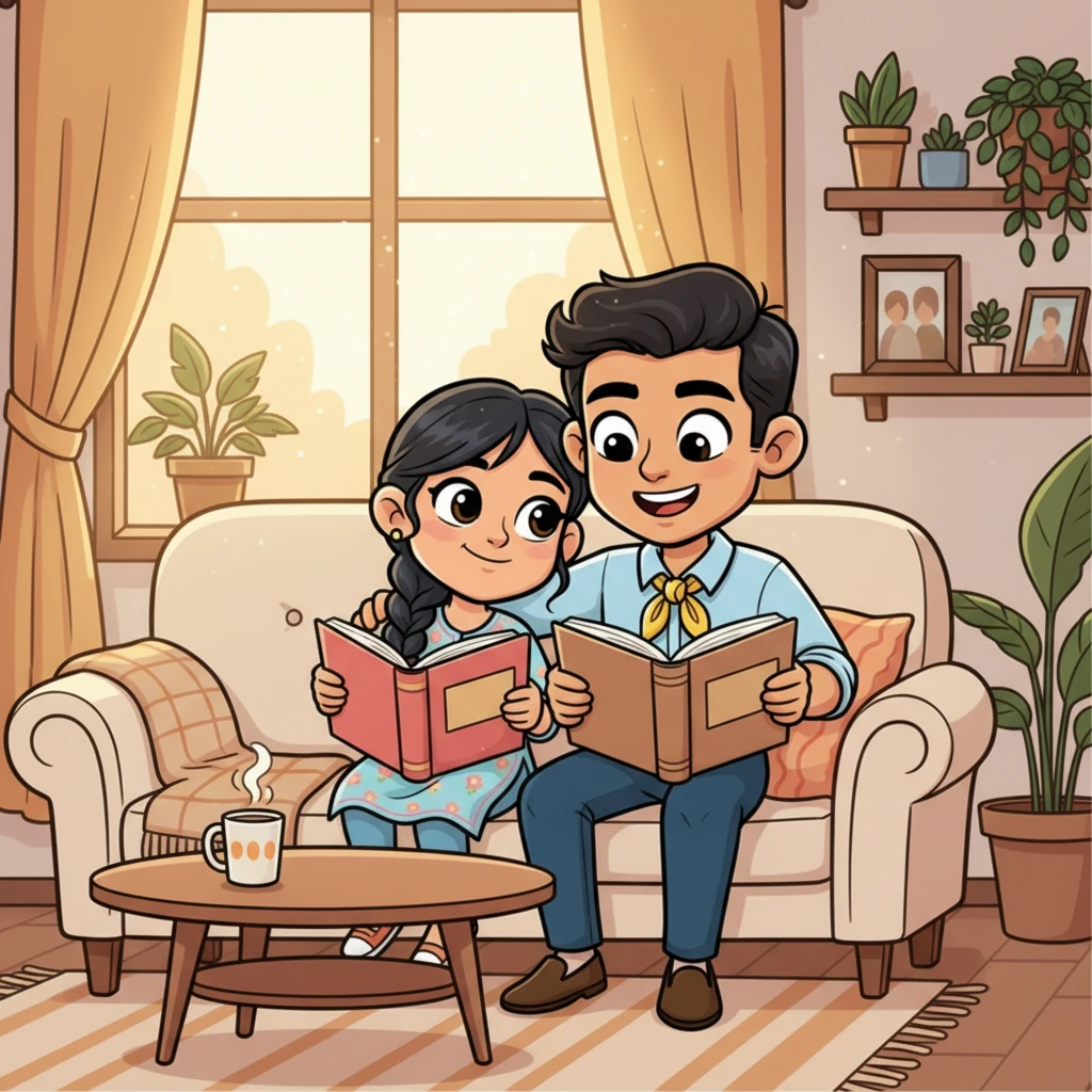 Months later, their home was filled with comfortable laughter and shared glances. Riya leaned against Vikram as they read, his arm casually around her. He smiled, a genuine, warm smile that reached his eyes, and Riya knew their journey from strangers to lovers had blossomed into a beautiful, enduring love.