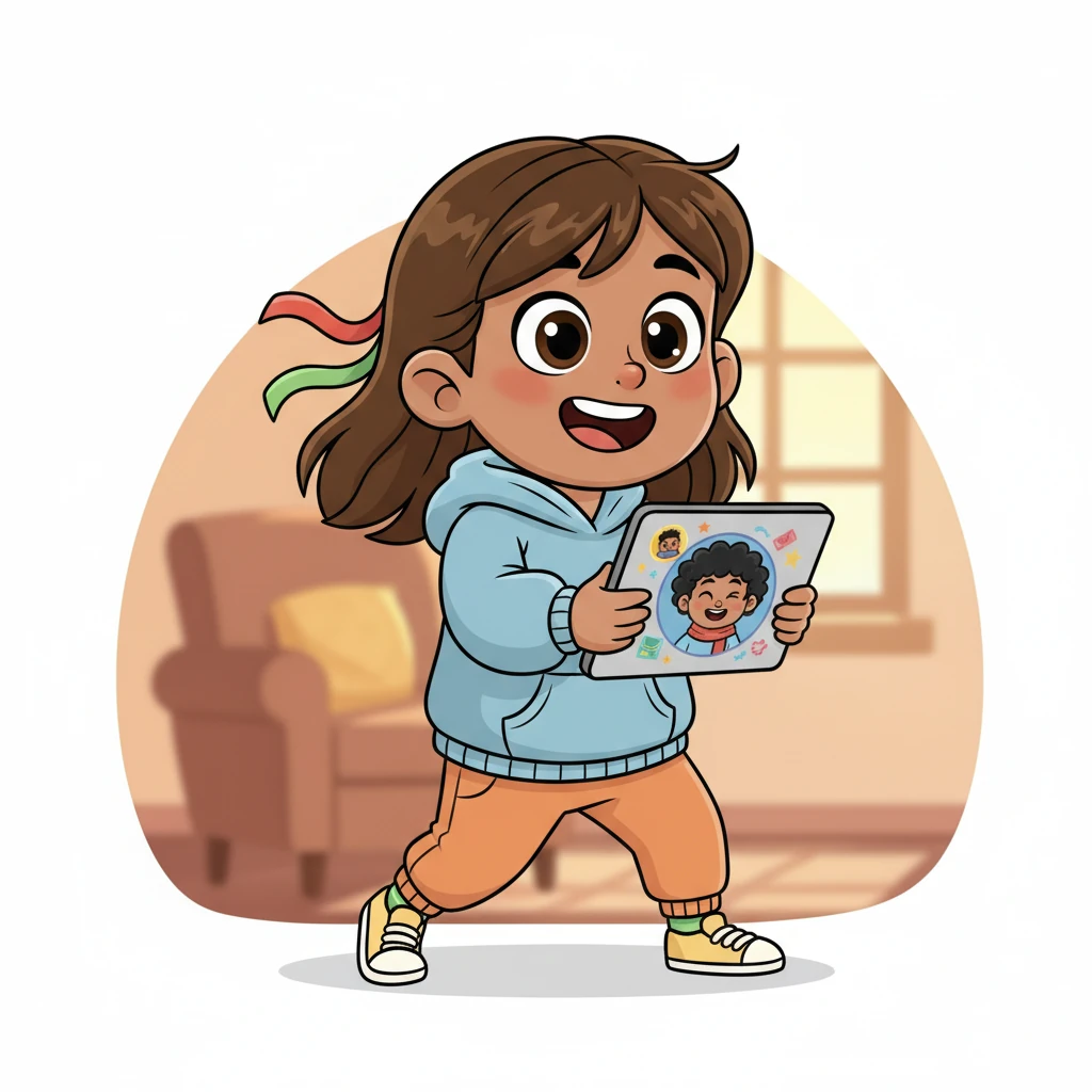 Suddenly, there he was! Rishi's profile popped up, adorned with quirky photos and cheerful updates. Maya's heart did a little happy flutter, a big smile spreading across her face as she found exactly who she was looking for.