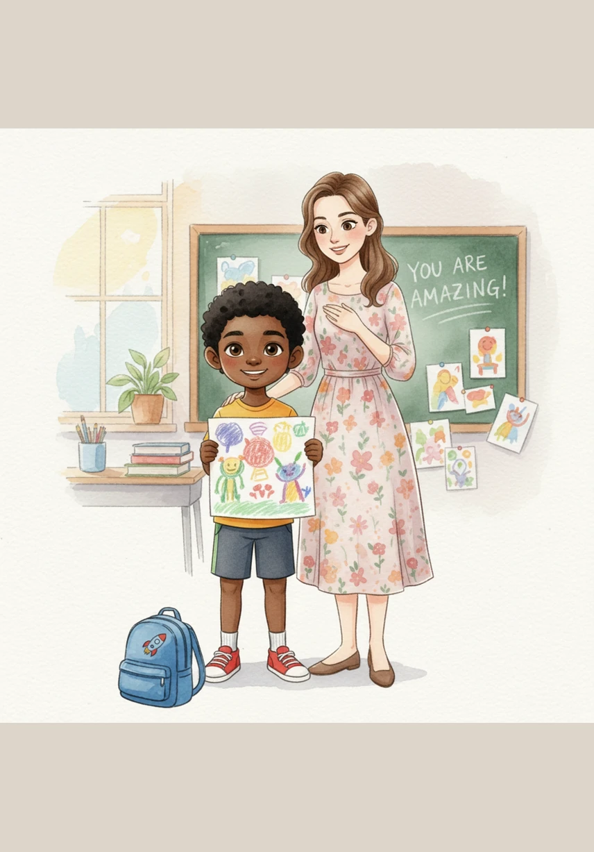 تعلم كريم أن الكاتب لا يولد كبيراً، بل يصبح كذلك عندما يحب الحكايات ويؤمن بقوة خياله ويكتب دون خوف. والآن، يقف كريم بكل ثقة ويقول لكل من يقابله بابتسامة مشرقة: أنا كريم.. الكاتب الصغير.