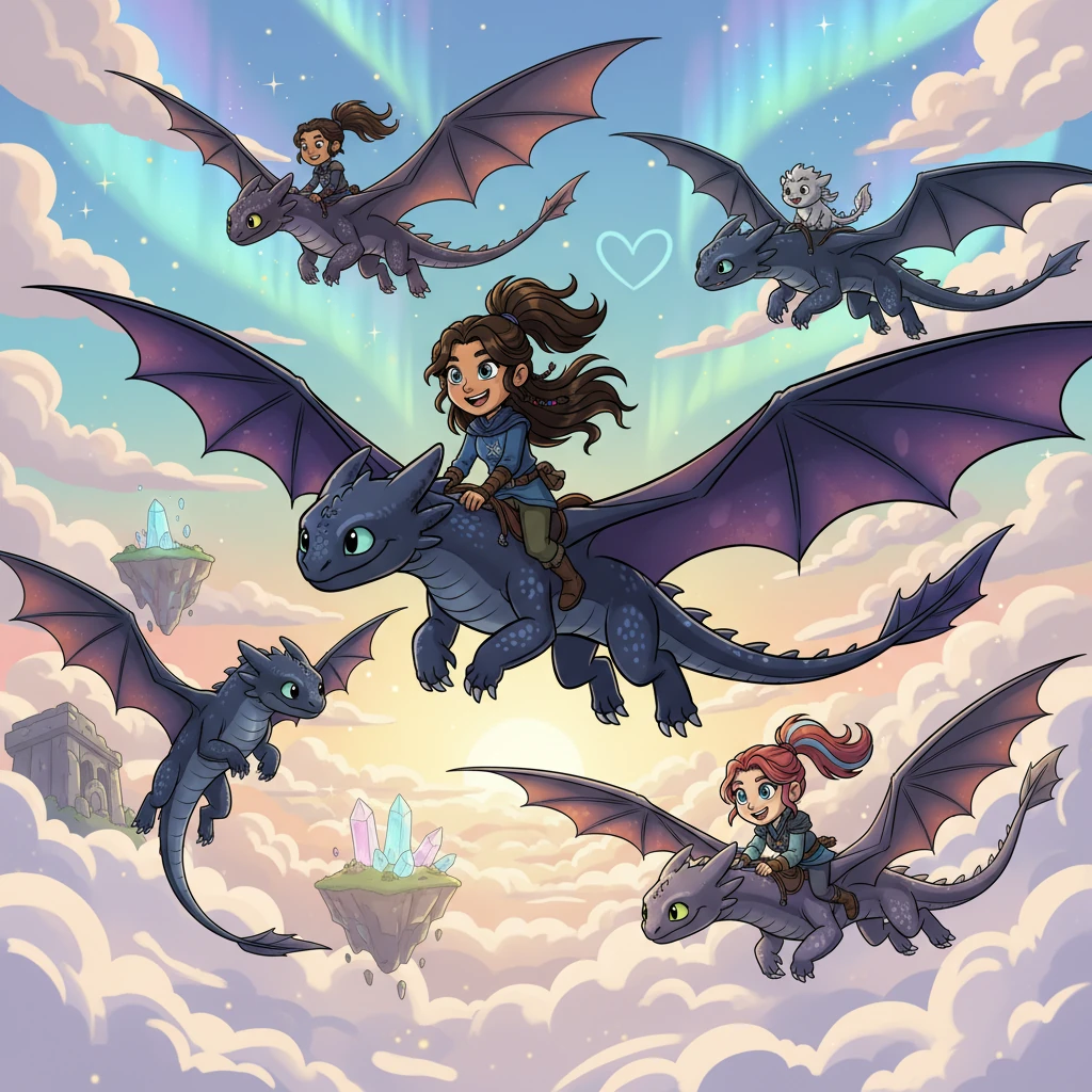 Raiden and Her Dragon Family - fantasy