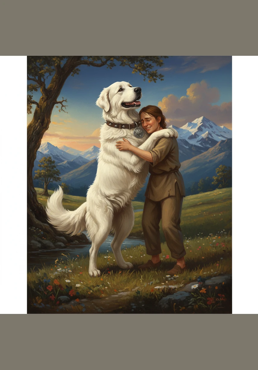 Snowball, a fluffy white Great Pyrenees with soulful eyes, lived a life of bliss with his original owner in a sun-drenched cottage. They spent their afternoons exploring golden fields, where the only sound was the gentle rustle of grass and Snowball’s happy barks. This was a place of total safety and unconditional love.