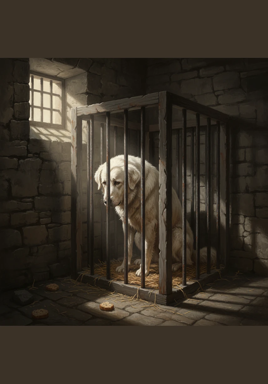 Snowball was sold to a cruel dog breeder and kept in a cramped, rusted cage in a loud and terrifying facility. The air was thick with the scent of fear, and Snowball’s once-majestic fur became matted and gray from neglect. He whimpered in the dark, wondering if anyone in the world still remembered his name.