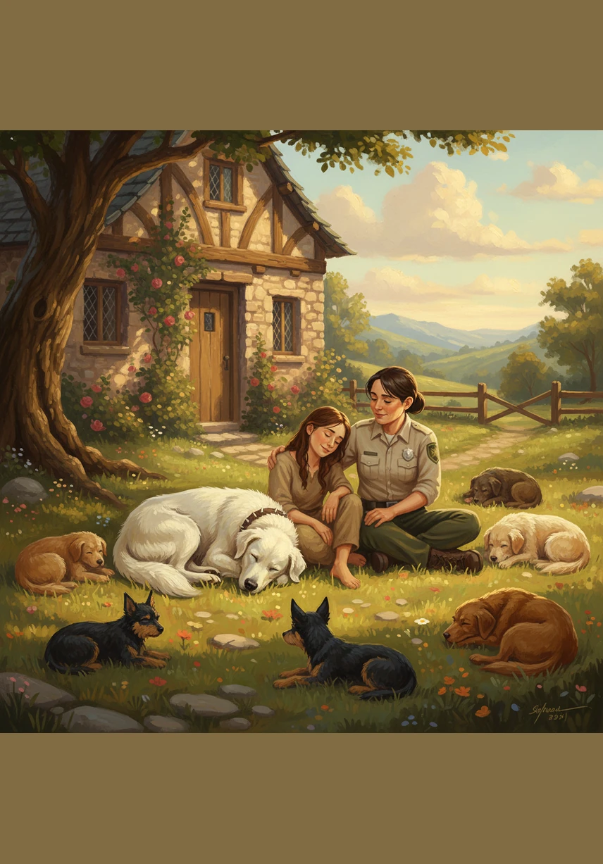 In a beautiful act of compassion, the original owner realized that Snowball’s heart had grown to include his new companions. They all returned to the cottage together, where Snowball finally rested in the sun with his old family and his new friends by his side. The long road home had been difficult, but it led him to a place where no one was left behind.
