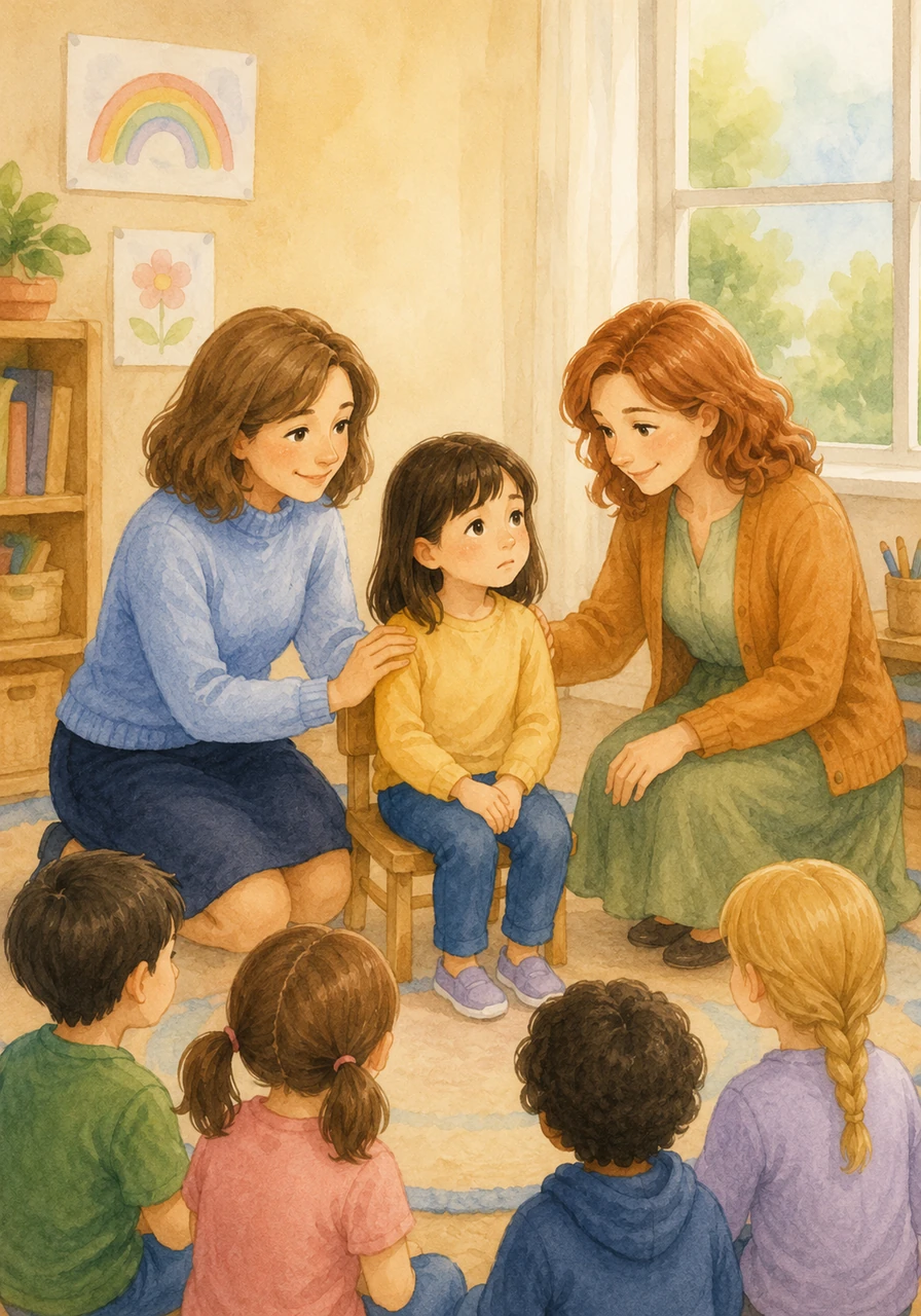 If anyone ever makes them feel worried or confused about their bodies, the children learn to tell a trusted adult like a teacher or a parent right away. Ms. Boldt and Ms. Amber promise to always listen and help keep every child in the class safe and happy.