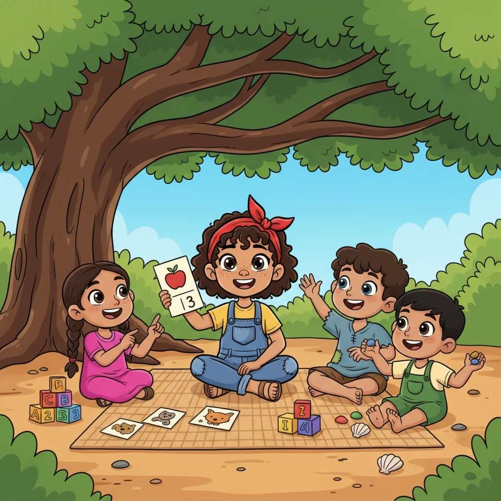 Lila and her friends absorbed every word, their faces beaming with excitement. They quickly learned to recognize a few letters and count simple objects. Their makeshift classroom under the banyan tree buzzed with happy chatter and the joy of discovery, a new sound in the once-silent village.