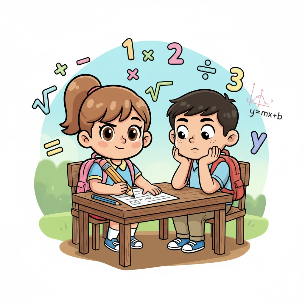 Nagaatubang sila subong sang gamay nga mas komplikado nga problema. Si Sofia masaligon nga nagasulat sang mga tikang, samtang si Marco nagapaniplang, nagahatag sang mahinay nga suhestyon. Ang mga numero kag simbolo sa palibot nila daw nagasinaot, indi na makahaladlok.