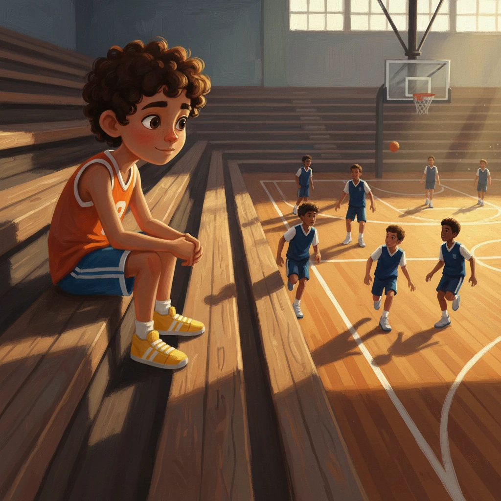 Desde las gradas, Nilko observaba al equipo de baloncesto de su colegio. Admiraba la forma en que jugaban juntos, sus uniformes impecables y la emoción en cada partido. Su mayor deseo era formar parte de ese equipo y defender los colores de su escuela. Sabía que requeriría mucho trabajo, pero su determinación era inquebrantable.