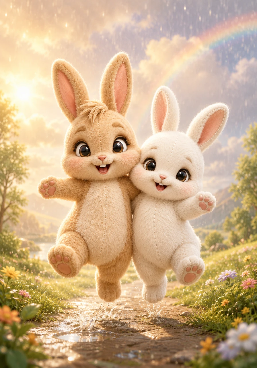 Eva and Ema hopped happily into their next great adventure as one brave explorer and one gentle dreamer, united as best friends and sisters. Through sunshine and rain, laughter and tears, they knew they would always have each other to lean on. Their beautiful journey had only just begun, all starting from one tiny, courageous hop.