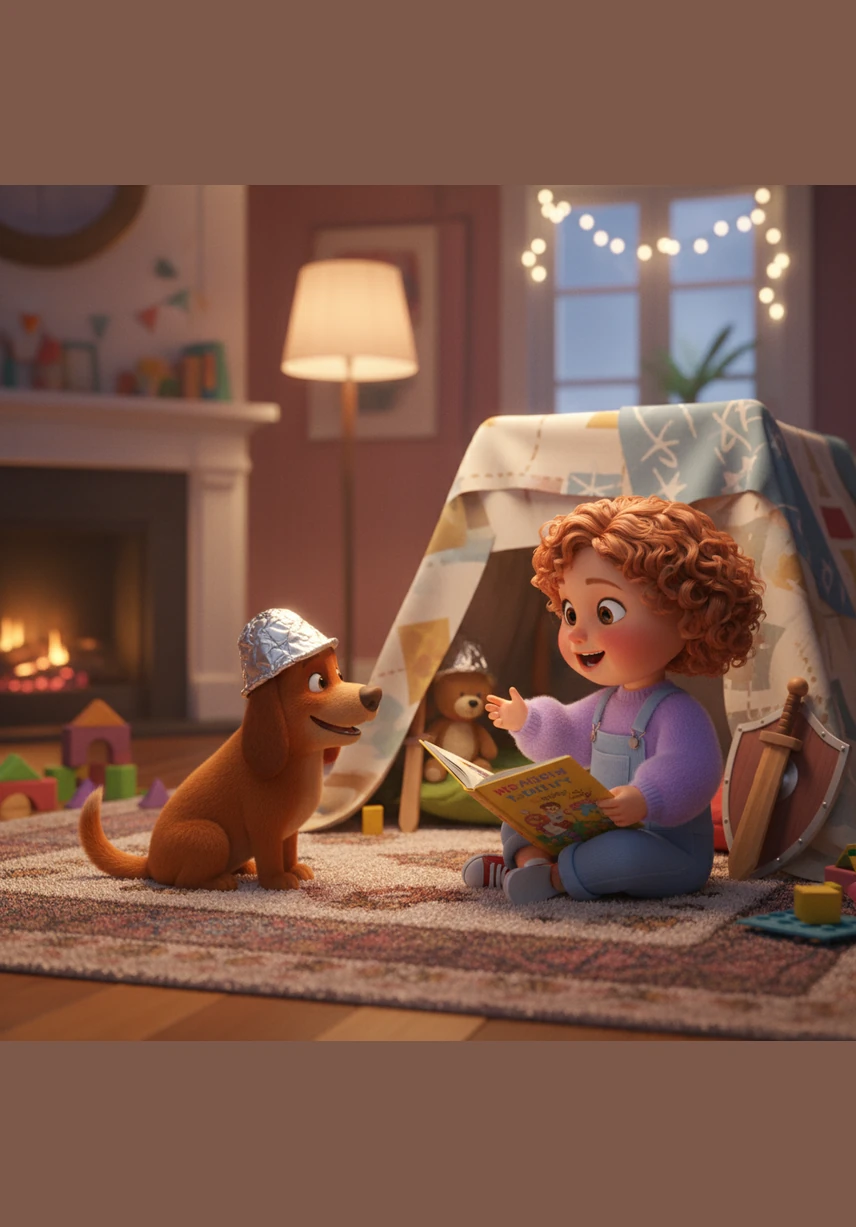 It is time for a grand adventure in the living room with Rosie’s Barbie Dream House. She carefully moves her dolls through the pink rooms while her favorite Peppa Pig figurine joins in on the fun for a pretend tea party.