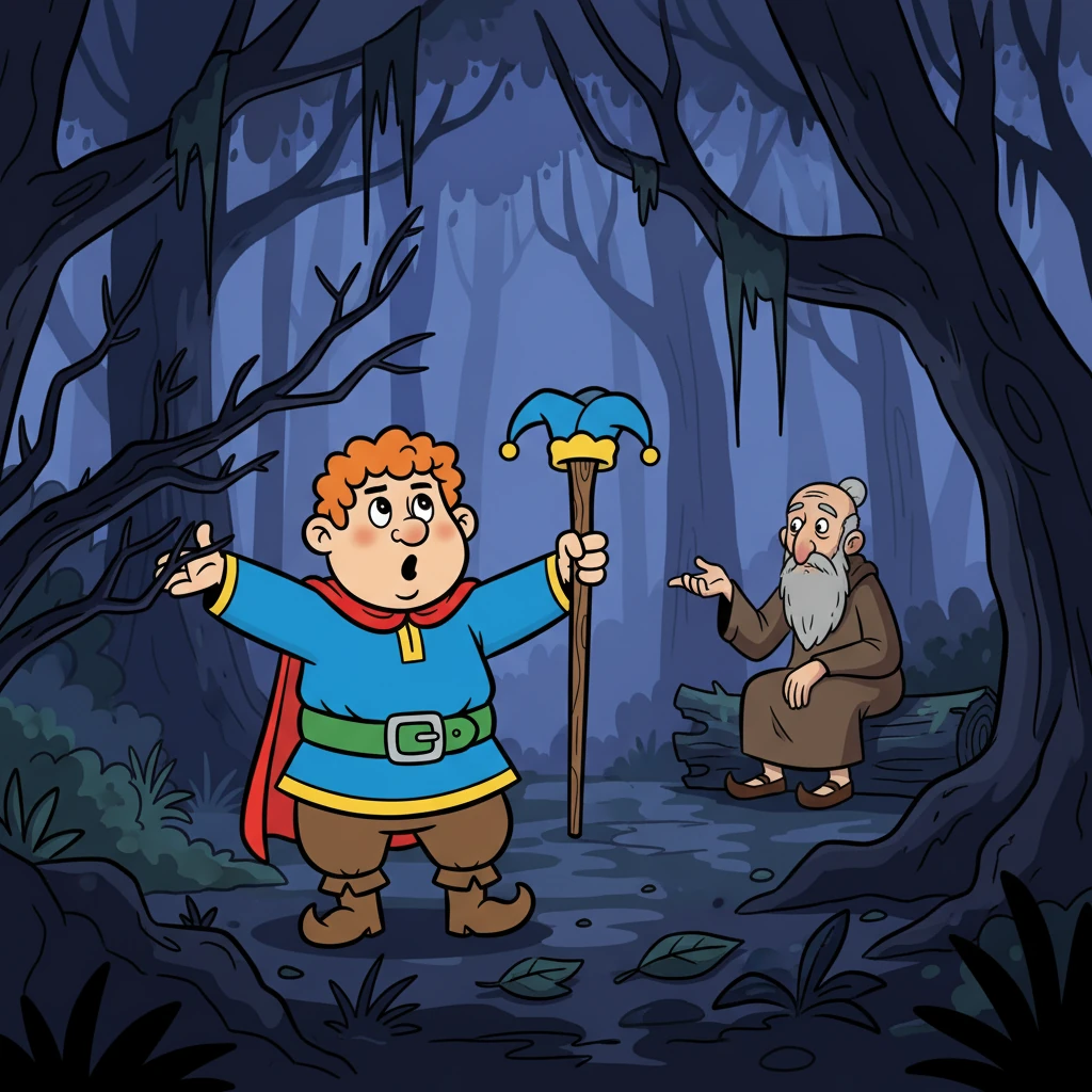 Their journey led them to a dark forest, where the air was thick with gloom. They encountered Martin Heidegger, a philosophical hermit, who mumbled about the meaning of being. Mike, however, just wanted to get to the laughing.