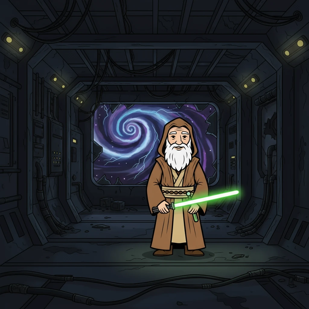 They discover the source of the signal: a derelict cargo ship, drifting near a dangerous cosmic storm. The ship's hull is scarred, and all the lights are dead. A sense of unease hangs in the air.