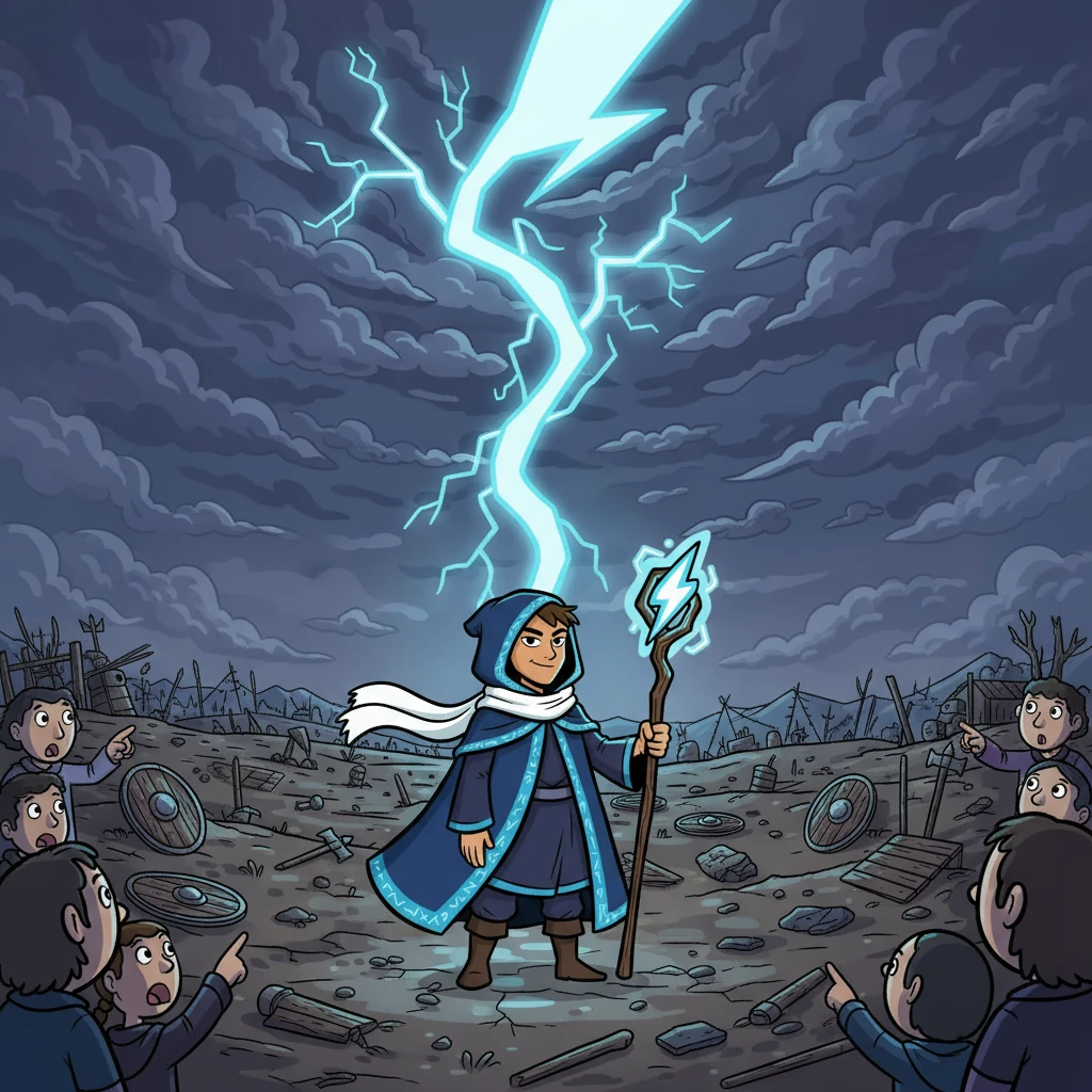 Nadie sabe si Theron ganó o perdió. Pero desde ese día, cuando un rayo cruza el campo de batalla, los jugadores susurran: 'Theron el Olvidado ha vuelto a clashear'. La leyenda perdura, un eco de su magia y su lucha por ser recordado.