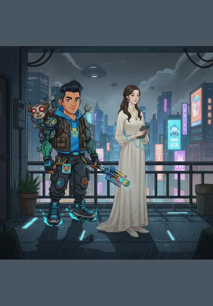 Leon’s father watches from the veranda with a stern and thoughtful expression, wondering if this city girl can truly adapt to their humble lifestyle. He decides to observe her closely from a distance, devising subtle tests to see if she possesses the grit and humility needed for provincial life.