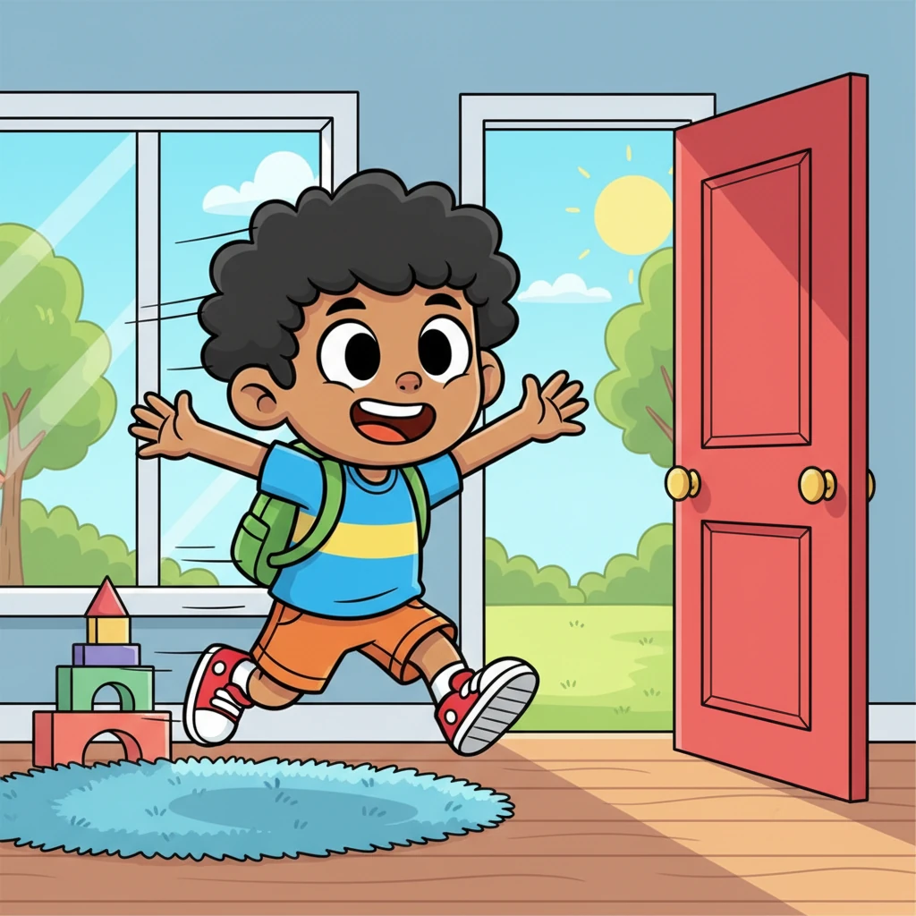 Taha, a blur of motion, sprinted towards the door, his feet barely touching the ground. "They're here!" he shouted, a huge, optimistic smile stretching across his face. He imagined a tall, super-strong hero, ready for action. "Get ready, team, we're finally going!"