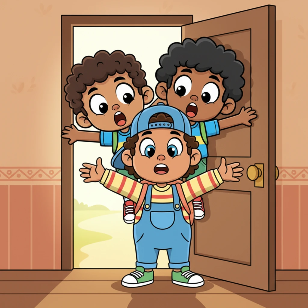 "Who is it, Taha?!" Wasi called out, his voice a mix of impatience and curiosity. When Taha didn't reply, the others, unable to contain their excitement, rushed to the door. They peered over Taha's shoulders, their faces reflecting a shared look of utter astonishment.