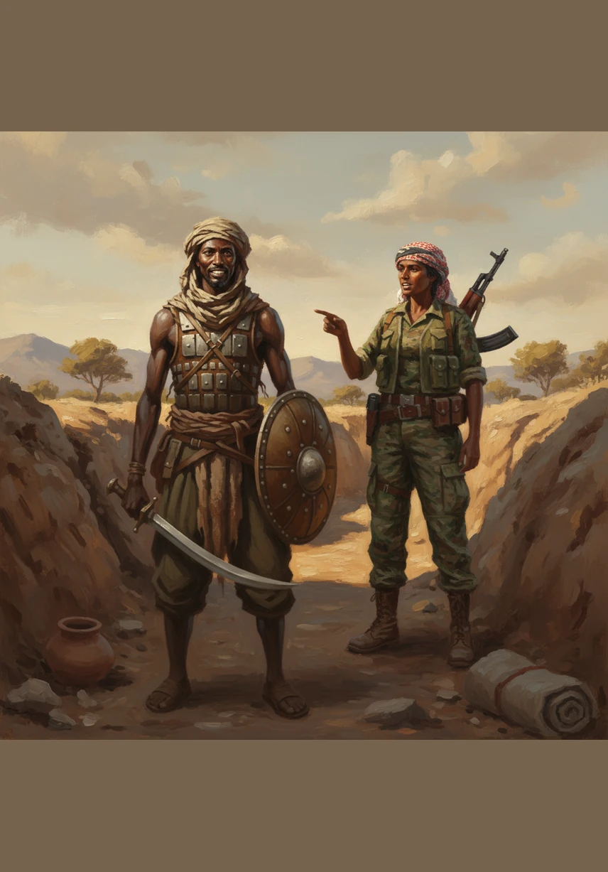 Aman listens and smiles, a rare and hopeful expression that lights up his face even in the shadows of the trench. He realizes they are not just defending the soil beneath them, but protecting the dreams of children yet to be born.