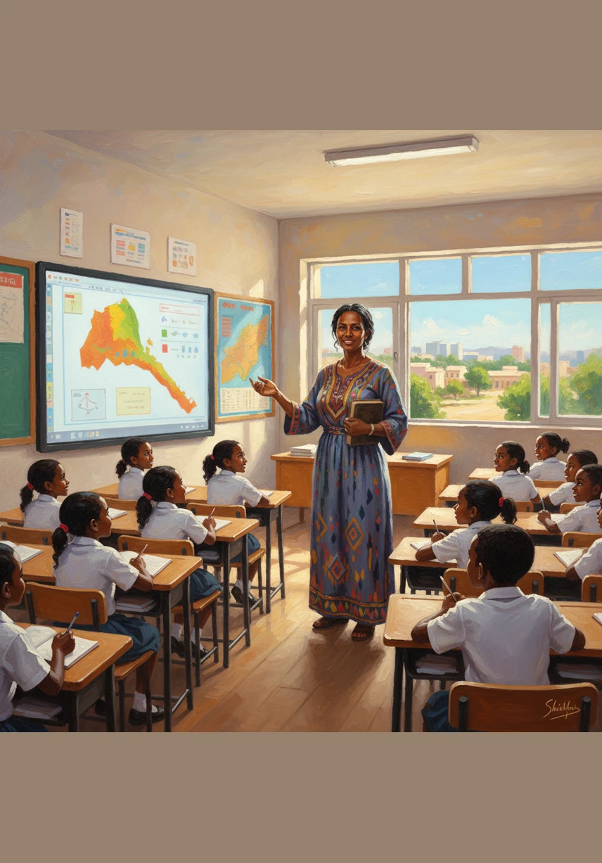 Years later, a bright and modern classroom in Eritrea is filled with eager students listening to their teacher with wide eyes. The hope that was born in the dark trenches of Nakfa has become a radiant reality, lighting up the path for the entire country.