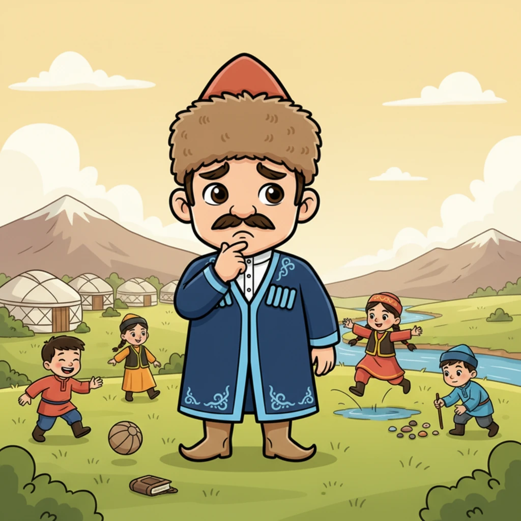 Ыбырай ауыл балаларын көреді, олар ойнап жүр, бірақ оқуға мүмкіндіктері жоқ. Оның жүрегі балалардың білімсіз қалғанына қатты ауырады. Ол оларға көмектескісі келіп, терең ойға шомады.