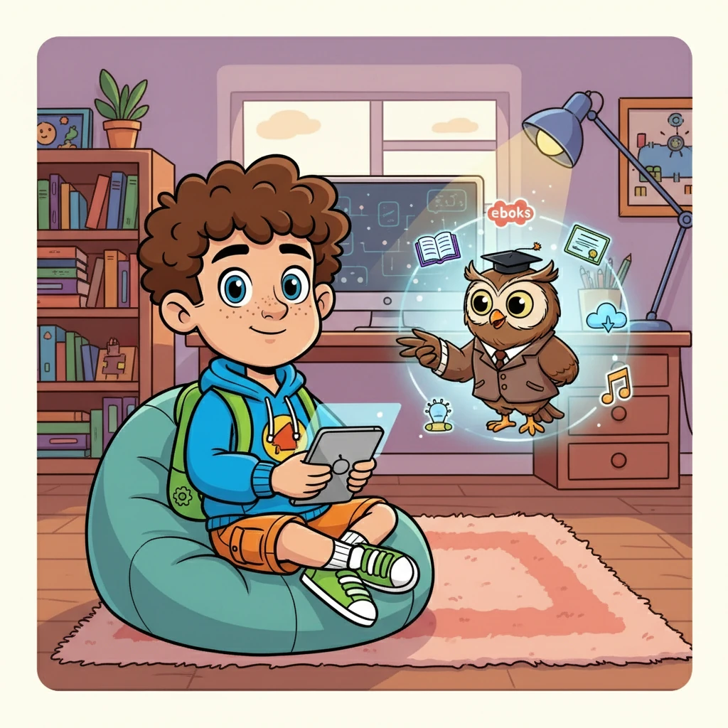 A wise old owl, Professor Byte, appeared on the screen, his eyes twinkling with knowledge. He introduced Alex to the world of digital products – ebooks, online courses, and more.
