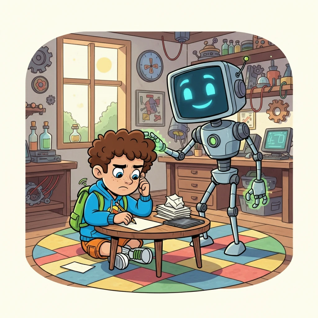 The first draft was a challenge. Alex struggled with writer's block, but Professor Byte encouraged them to keep going, one word at a time.