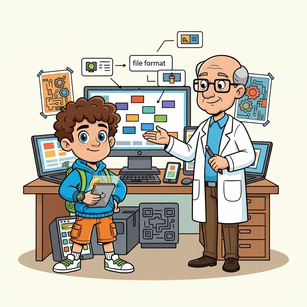 Professor Byte showed Alex how to format the ebook for easy reading on different devices. They learned about different file formats and layouts.