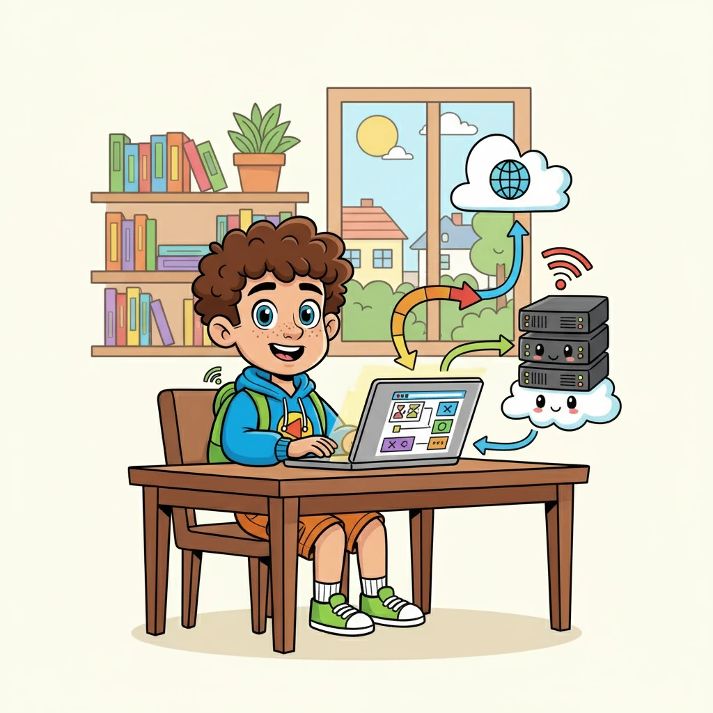 Alex created a simple website, a central hub for their work. They learned about domain names and web hosting.