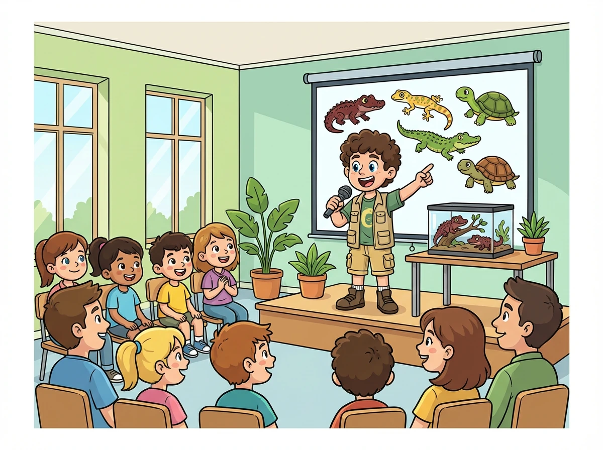 Léo devient un expert en reptiles et partage ses connaissances avec le monde entier. Il inspire les autres à aimer et à protéger les animaux.