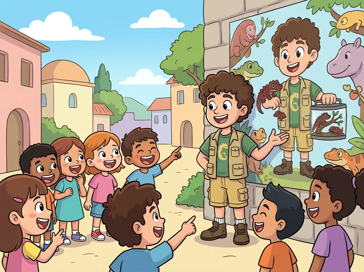 L'histoire de Léo et de ses Tribolonotus devient une légende. Elle est racontée de génération en génération et inspire les gens à aimer la nature et les animaux.