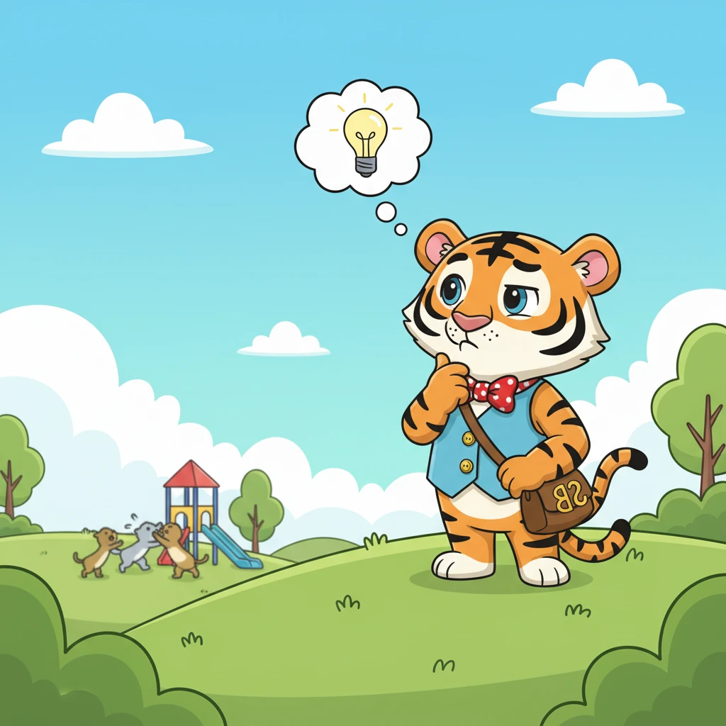 Belang memerhatikan rakan-rakannya dari jauh, bukan dengan kekuatan fizikal, tetapi dengan pandangan yang mendalam dan penuh pertimbangan. Dia melihat cara mereka menolak dan menyedari sesuatu yang penting. Tiba-tiba, satu idea mula terbentuk di fikirannya.