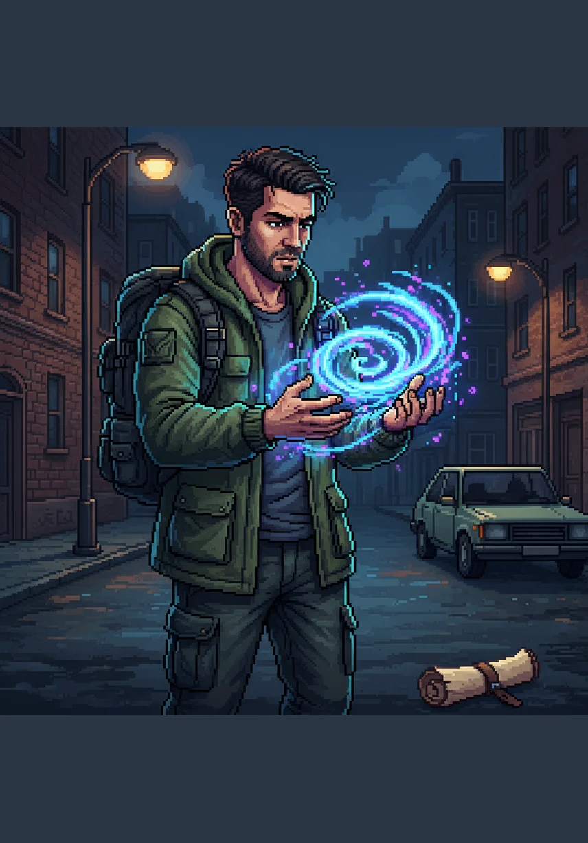 His heart skips a beat when he sees the most recent entry: a missed call from his own phone number. He looks up at the quiet street, wondering how he could have called himself to save his own life.