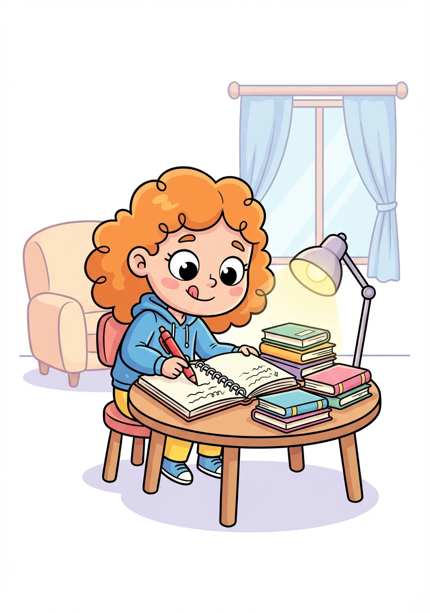 为了更好地理解，她开始查找相关资料，并做了详细的笔记，整理思路。