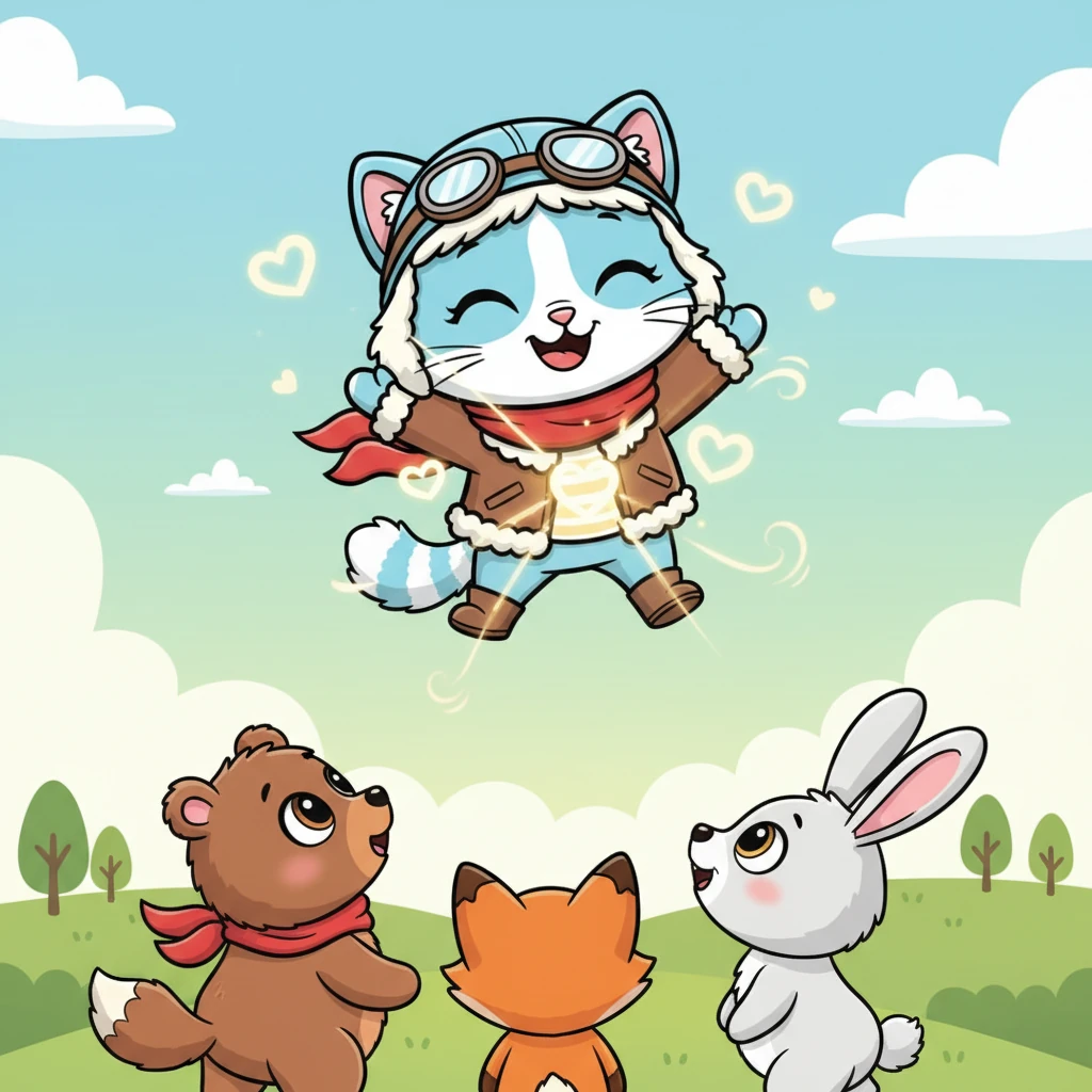 As she danced through the air, Lulu saw her friends looking up with awe and admiration. A warm feeling bloomed in her heart, and she understood something profound. The true magic wasn't just in her flight, but in the joy she brought to everyone else.