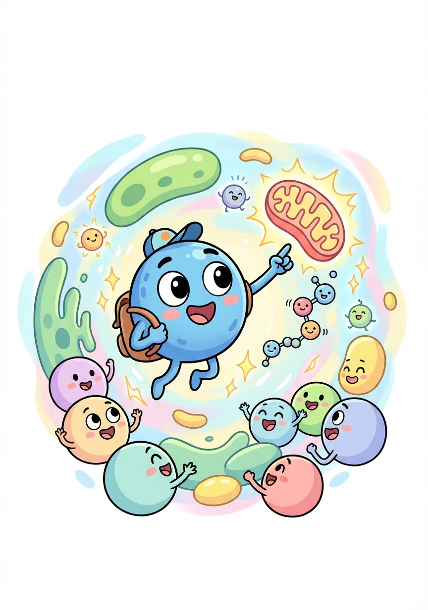 Gluko continued his adventures, teaching everyone about cellular respiration. He showed that even the smallest molecule can make a big difference. Together, the cell lived happily and energetically ever after.