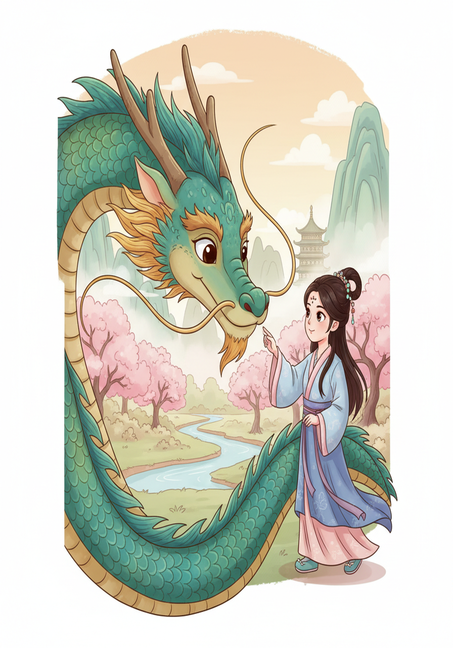 艾莉娅公主鼓起勇气，慢慢地走向巨龙。她伸出手，轻轻地摸了摸巨龙的头。巨龙温柔地看了她一眼，并用友好的声音回应了她。从此，他们成为了最好的朋友。