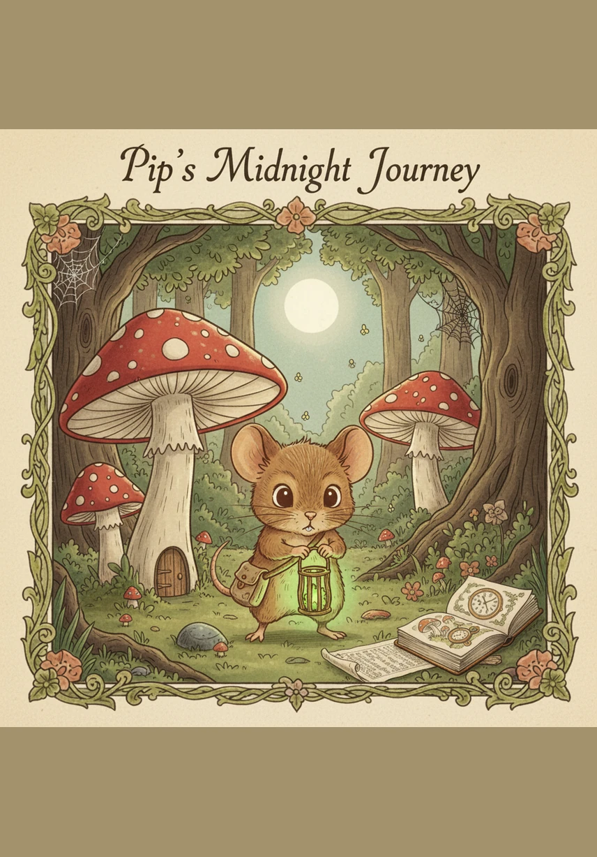 Pip squeezed through a tight opening, his moss lantern flickering as he moved deeper into the heart of the mountain. He whispered Barnaby’s name, his voice echoing softly against the stone.