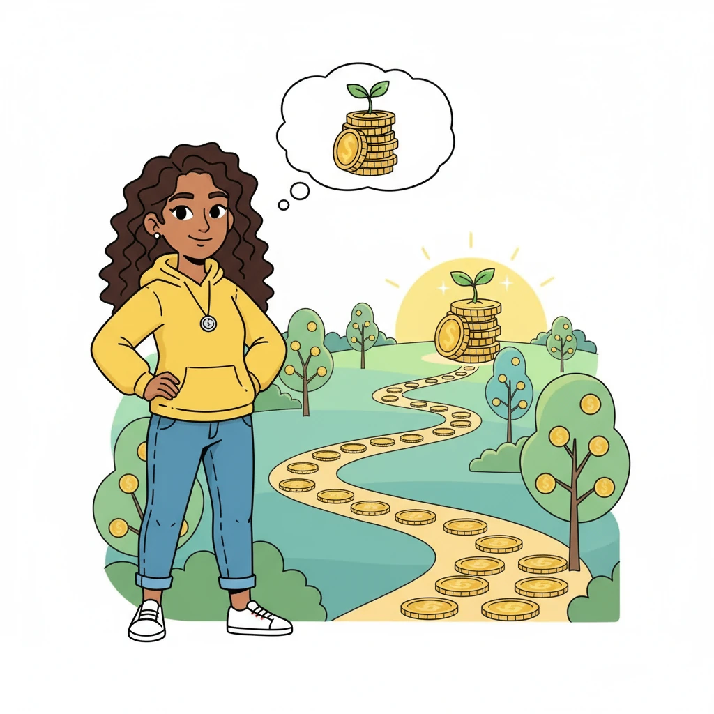 Finally, Maya felt confident in her ability to plan for her future. She made a commitment to manage her money wisely and set a goal to become financially independent. Maya knew that this was the first step on her own financial journey, and she was ready to take it.