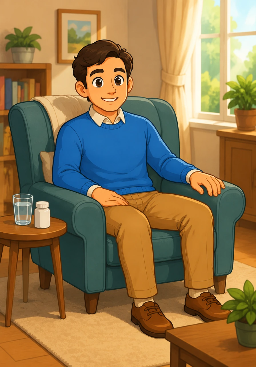 Over the next two weeks, Mr. Arthur rested at home and followed the doctor's instructions perfectly. He drank plenty of water, took his medicine on time, and watched his strength return day by day. His energy was coming back, and the pesky symptoms were completely fading away.