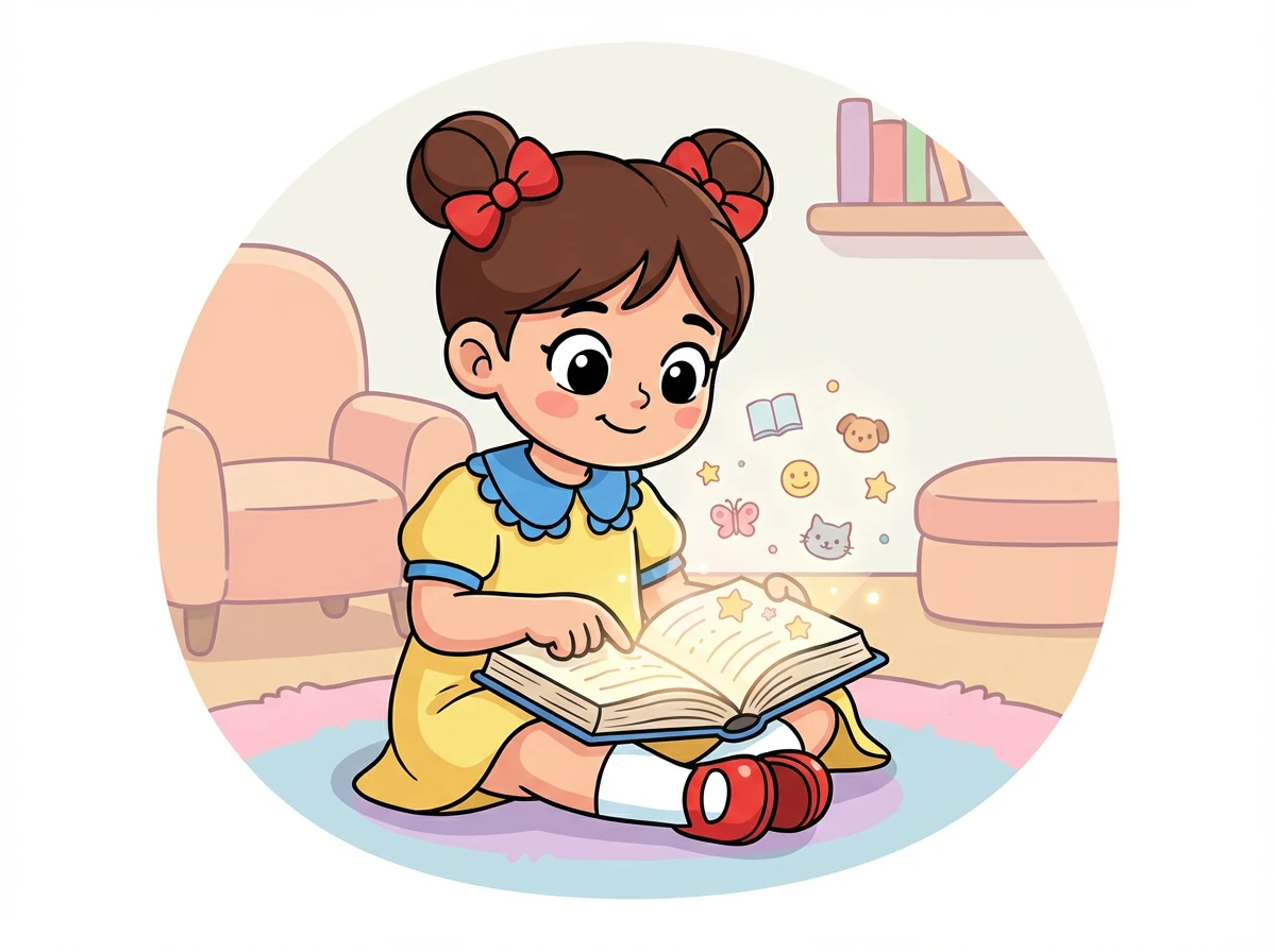 Jika Lala lupa, ia tinggal menyentuh gambar di buku itu. Buku ajaib itu akan menjelaskan lagi dengan sabar.