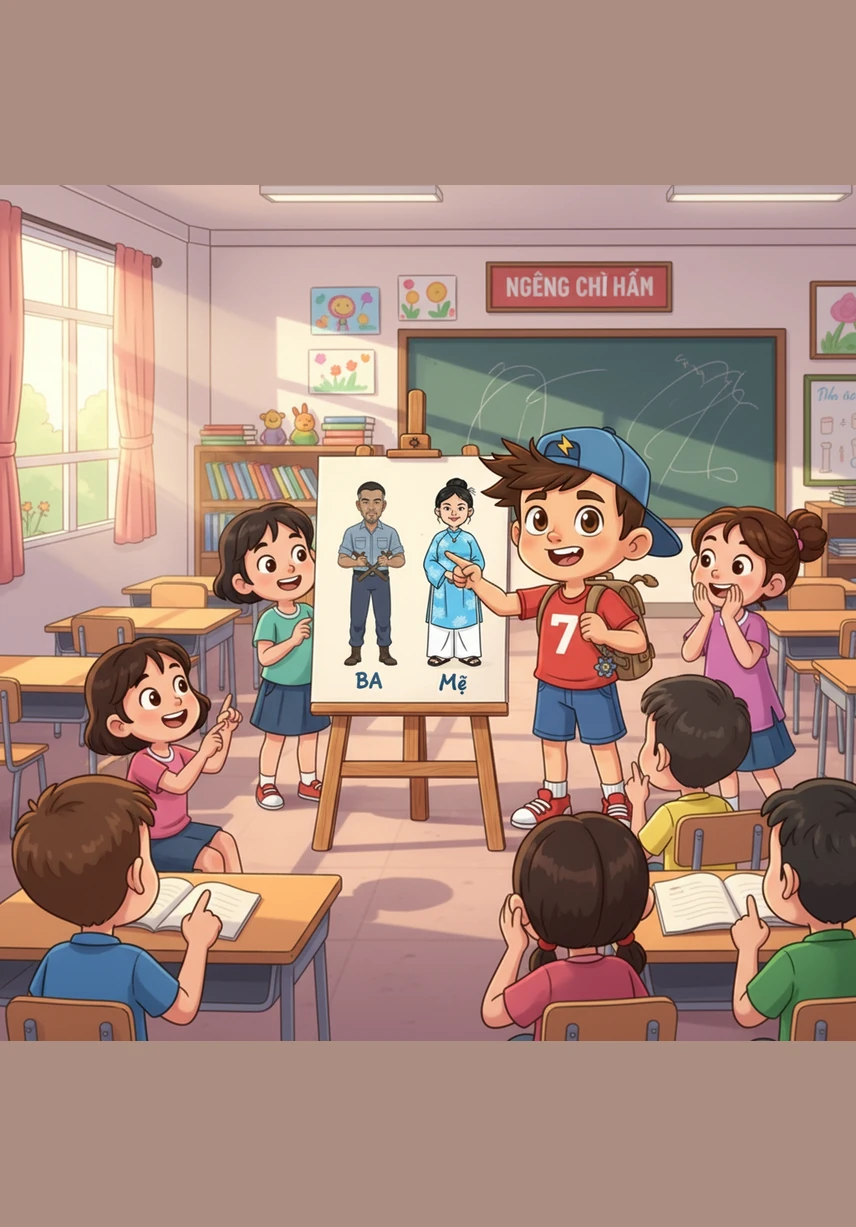 In the bright classroom, the teacher hands Bin and his classmates a thick stack of homework that looks as long as a small novel. She gently reminds them to finish the work early so they can enjoy a restful weekend, but Bin's mind is already drifting far out the window toward the open sky.