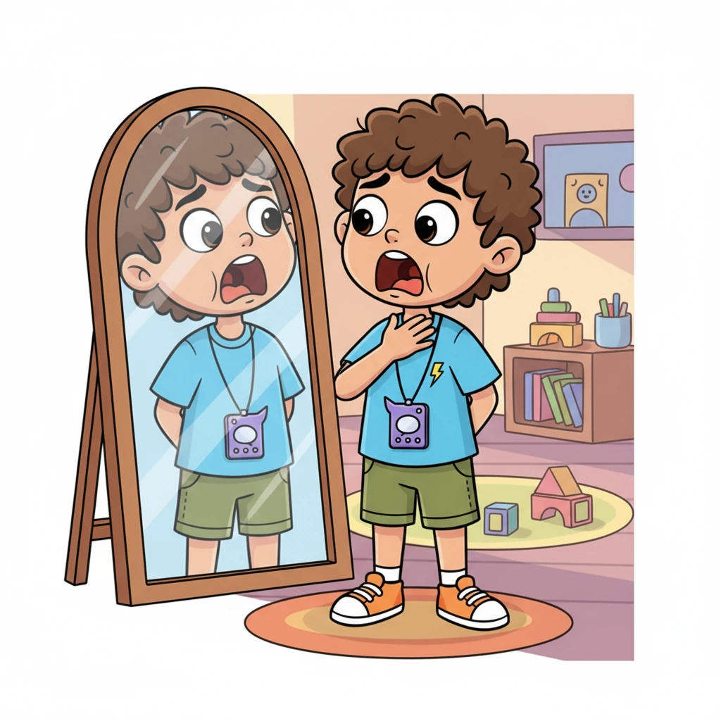 That evening, when his mother called for dinner, Rayan opened his mouth to answer, but no sound came out. He tried to clear his throat and shout "Coming!", but only empty air whispered past his lips. Running to the mirror, he watched himself silently shout, his eyes growing wide with a sudden, worried realization.