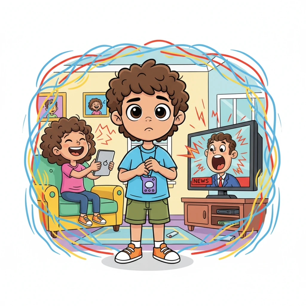 Rayan wandered through his noisy house, feeling like a silent island amidst the chaos. His sister laughed loudly on a video call, and the blaring news on the TV seemed to form an impenetrable wall of sound. He longed for quiet, remembering the one room in the house where the constant buzz of Luma city rarely reached.