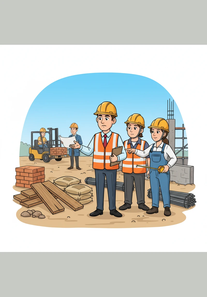 Doniyor qurilish maydonida ustalar bilan suhbatlashib, materiallar sifatini ko'zdan kechirmoqda. Uning o'tkir nigohi har qanday isrofni darhol payqaydi va ishning unumdorligini ta'minlash uchun maslahatlar beradi.