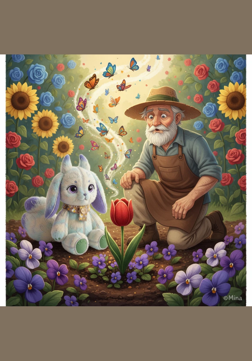 Then, it happened not with a rush, but with a gentle whisper from the earth. A single, perfect tulip pushed through the dark soil, followed quickly by a patch of shy violets and a cloud of painted butterflies. The garden did not just wake up; it exploded into a symphony of color that took Mina’s breath away.