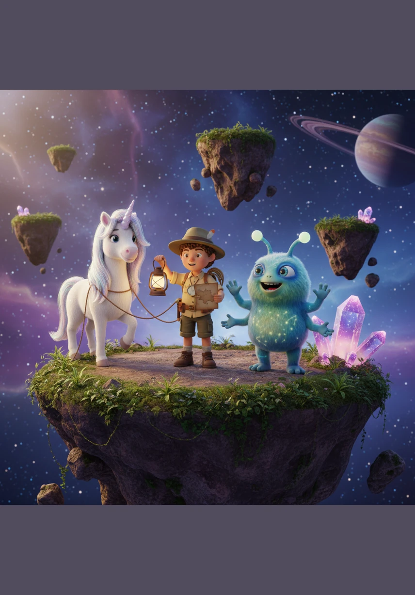 On a vibrant, floating asteroid, Sam encounters a group of colorful, multi-eyed aliens who have lost their joy. By sharing a funny story and a bright smile, Sam fills the air with the music of giggles, causing the Star of Laughter to ignite in a burst of prismatic light.