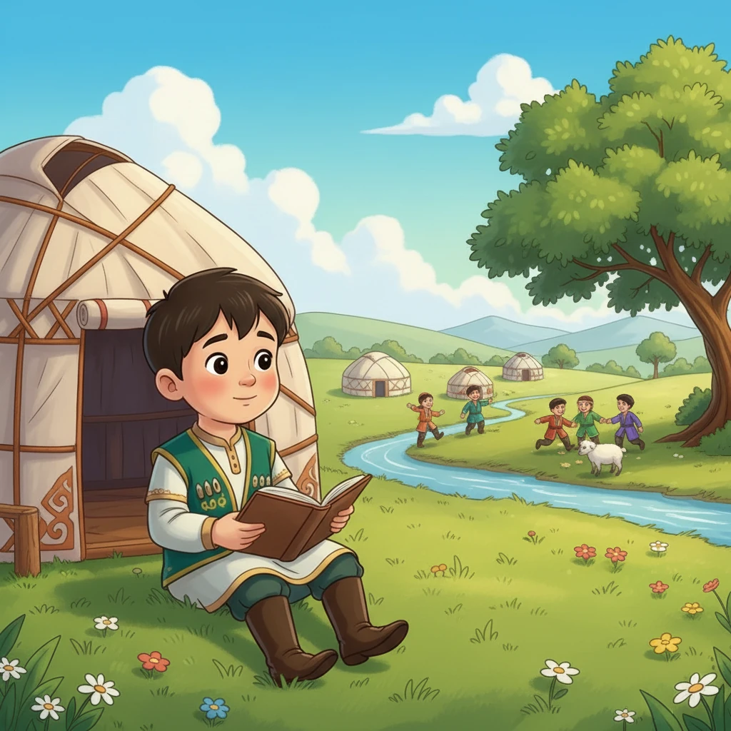 Абай жас кезінен өлең жазуға құмар болды. Ол ауылдағы балалармен ойын ойнап, табиғат көріністерін суреттеп, өлеңдер шығарды. Абайдың алғашқы өлеңдері қарапайым да, жүрекке жылы тиетін болды.